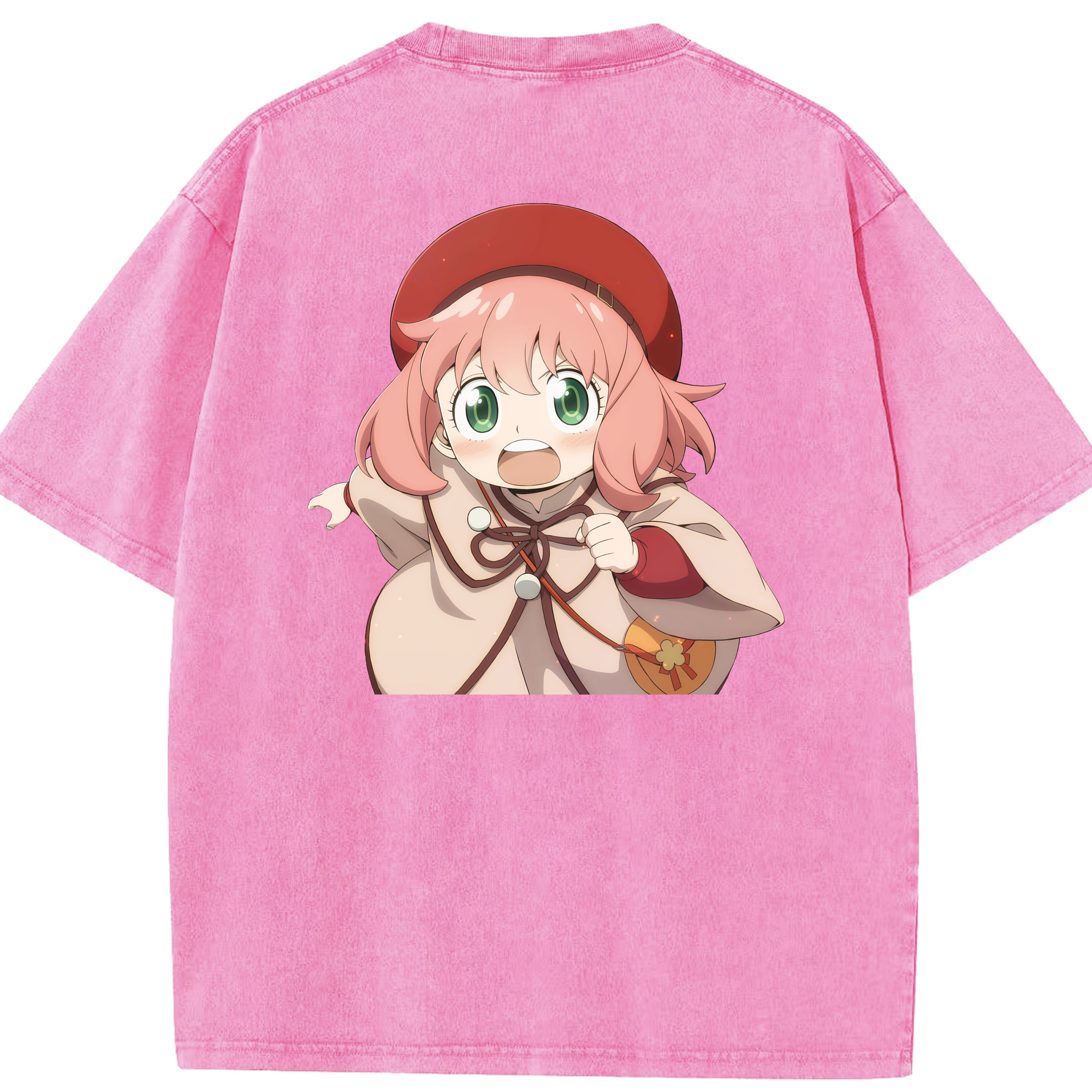 （画像用） SPY×FAMILY间谍家家酒 綿100% ヴィンテージ風 半袖Tシャツ（背面プリント）